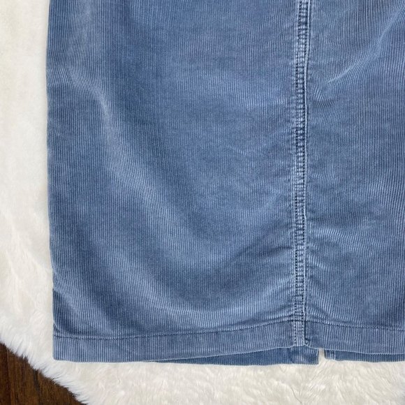 7 for al Mankind Corduroy Skirt 27 Blue Front Slit Vintage Y2K Women's - Picture 6 of 12